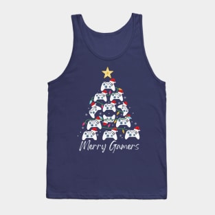 gamers Christmas Tree, gaming fun joystick Tank Top